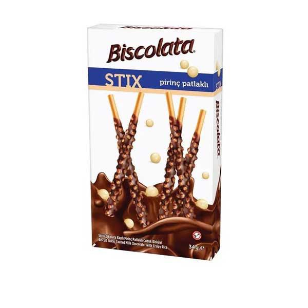 بیسکویت شکلاتی با برنجک بیسکولاتا - 35 گرم